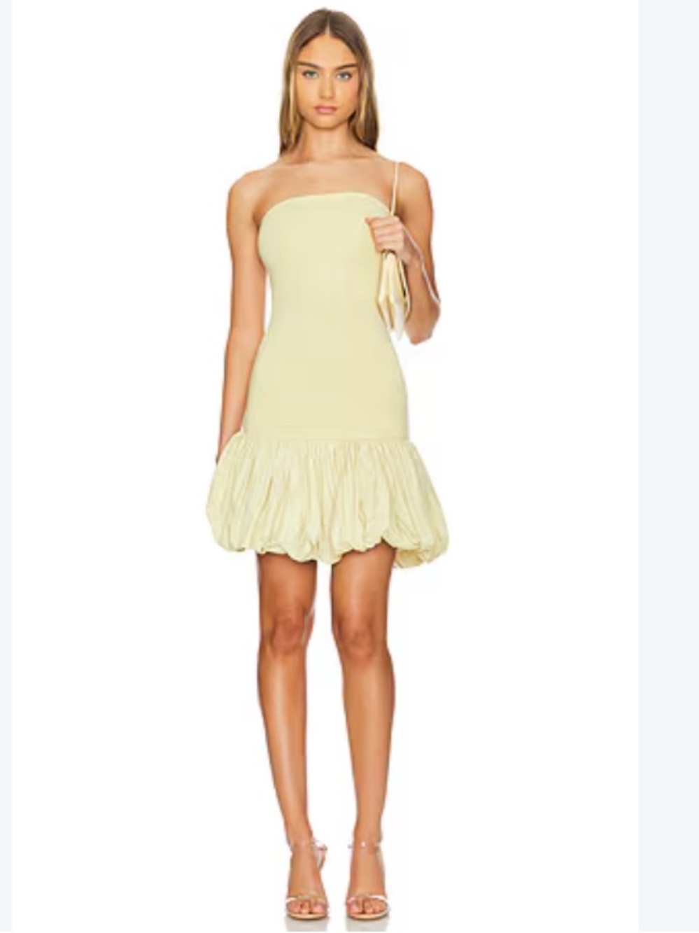 Belle Anna REVOLVE Misena Strapless Jersey Ppplin Bubble Dress S